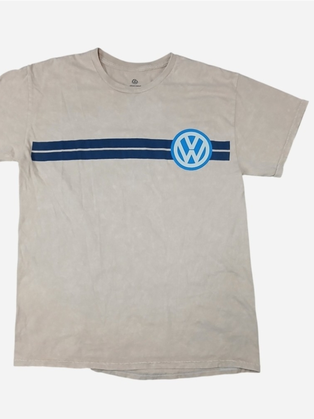Volkswagen Short-Sleeve Tan Logo Stripe T-Shirt